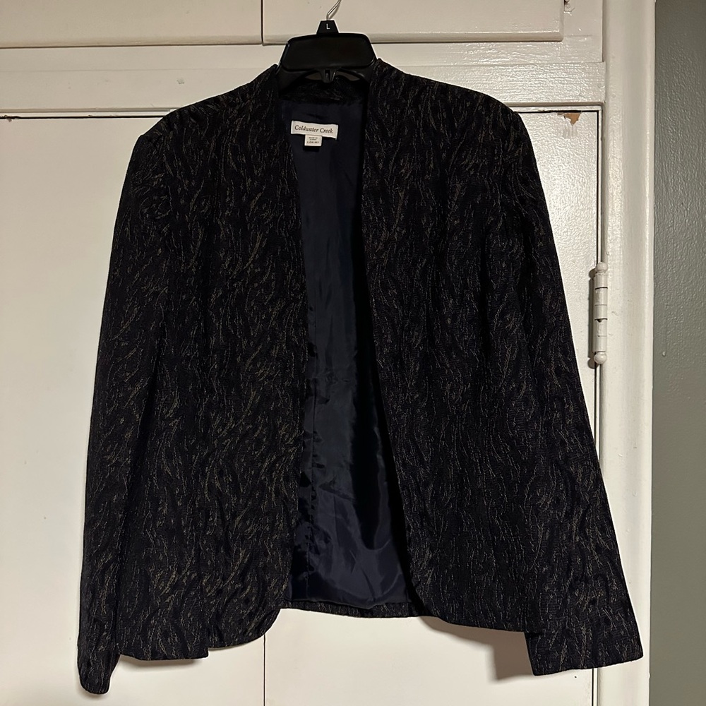 Dark Academia Brocade Blazer Coldwater Creek Jacket Large (L)